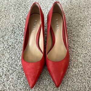 Lauren Ralph Lauren Adrienne Leather Pump Women’s Red Size 8.5 B